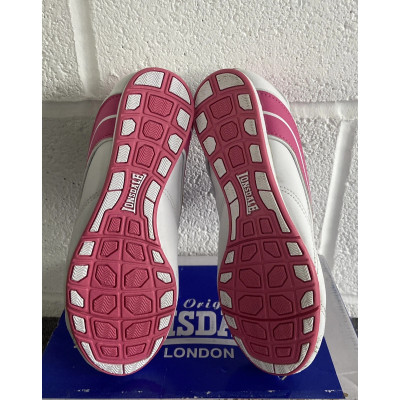 Lonsdale Kids Benn Childs Trainers White/Cerise Ref